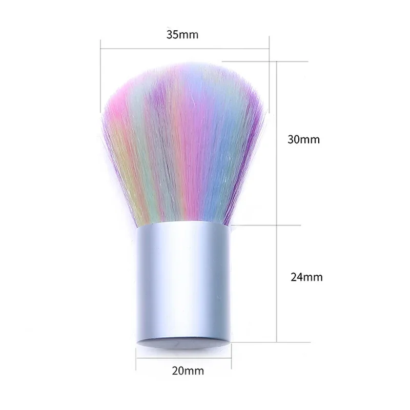 1/3/5 個レインボーネイルダストブラシミニソフト毛クリーニングツール優しい除去 UV パウダーアクリルプロフェッショナルサロンツール