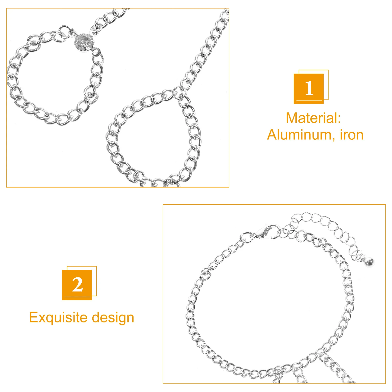 Цепочка на руку в виде кольца для женщин, стильный металлический дизайн