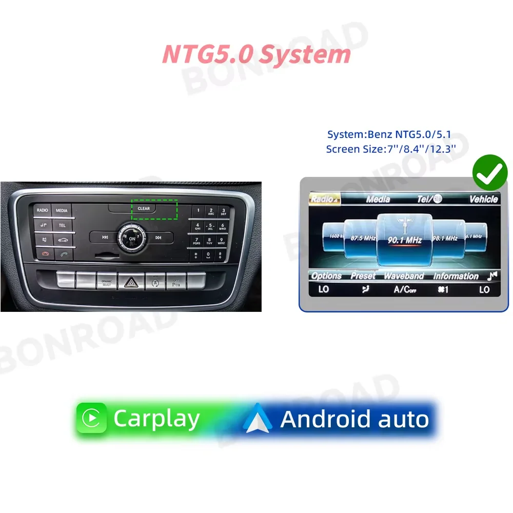 Wireless CarPlay Adapter Android Auto Module For Benz For C GLC W205 A CLA GLA B E GLE CLS NTG 4.5&NTG5.0 With Bluetooth image 3