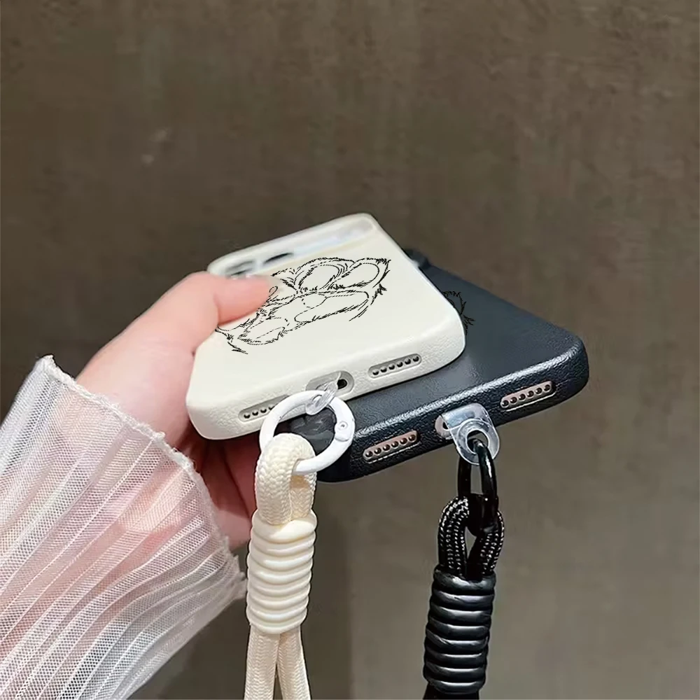 Amiable Dog Paw Beans INS Handgelenk-Schlaufenhülle für iPhone 13 11 12 Pro Max Hüllen iPhone 15 17 14 16 Plus XR mit Lanyard Fundas – Detail 4