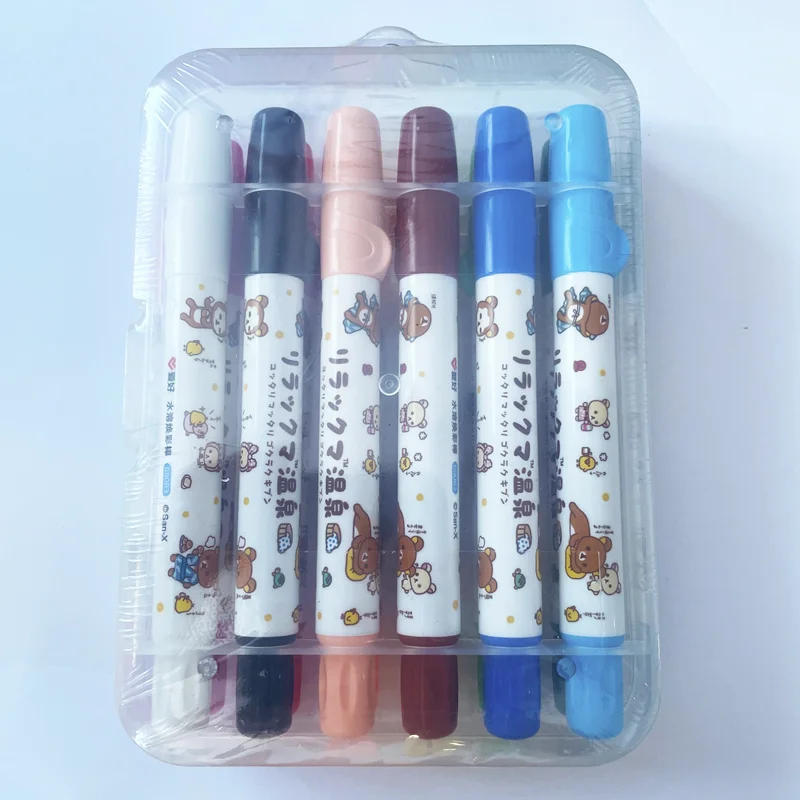 AIHAO 68083-12 Rilakkuma Art Marker Drawing Watercolor Pen 12 Color Pen Children DIY Marker Pen School Stationery Supplies