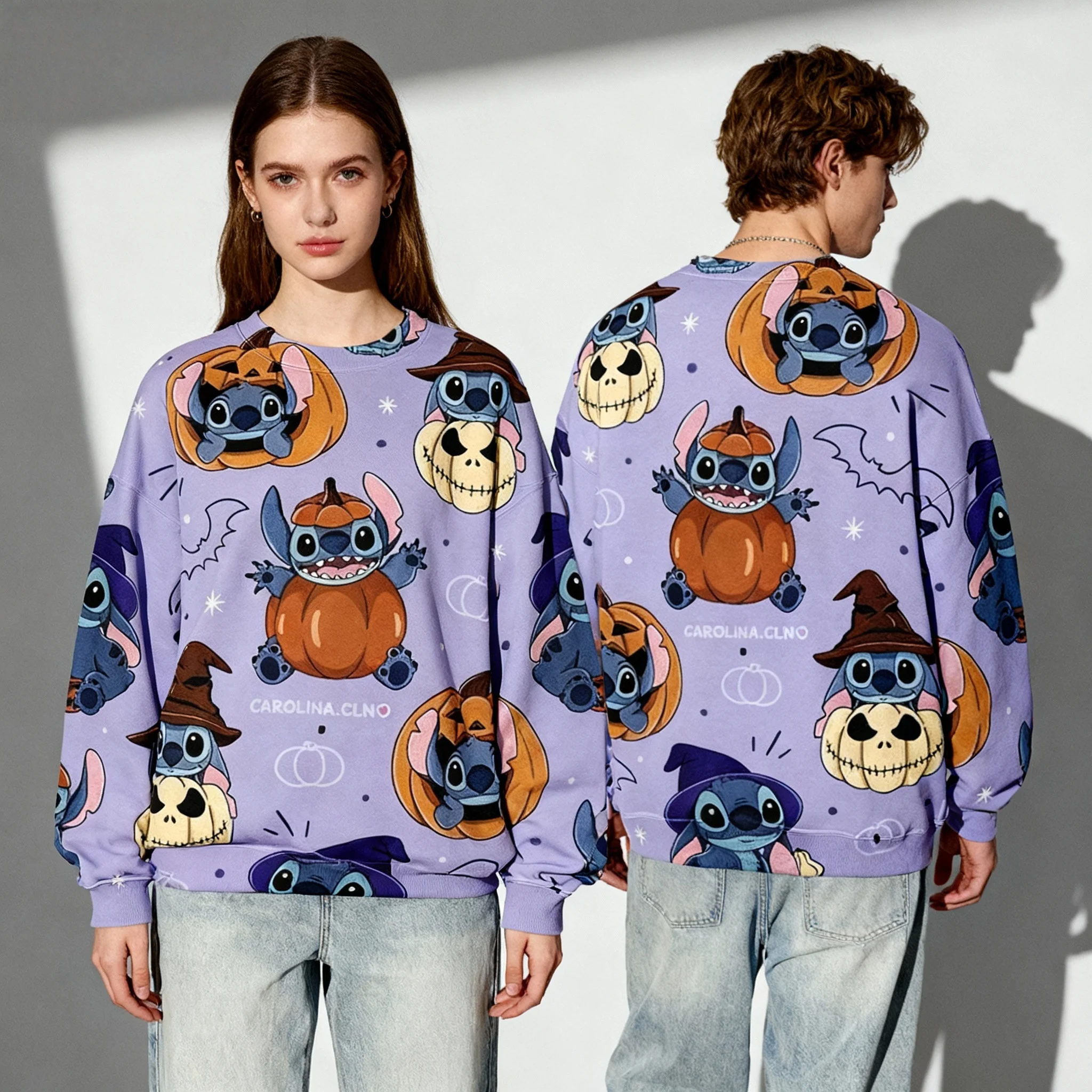 الخريف/الشتاء سلسلة الرسوم المتحركة ديزني مينيفيني سويت كول المتضخم المرأة الشارع الكبار الأطفال جولة الرقبة هوديي #3