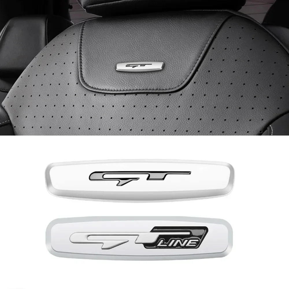 2pcs GT Seat Sticker GTLINE Emblem Badge Sticker For KIA SPORTAGE Stinger CARNIVAL Optima Rio Ceed K5 K3 K2 K4 KIA Seat Sticker