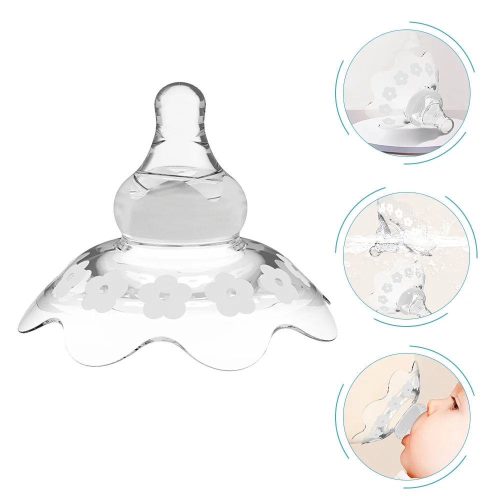 

Silicone Nipples Shield for Flat Inverted Nipples Crosshole Pacifier Curved Baffle Design Easy Feeding Protection