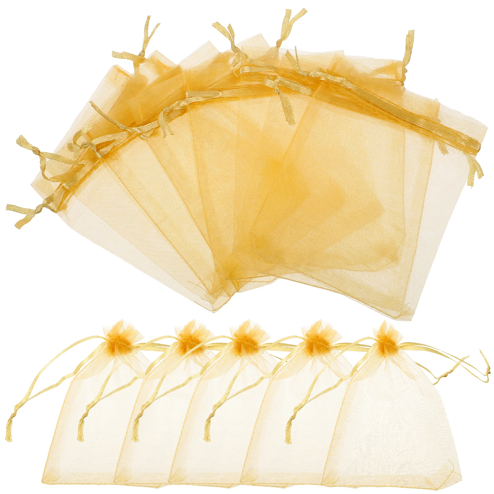 

100 Pcs Gift Bag Set Drawstring Organza Favor Pouches Decorative Multifunction Party Storage Wedding Candy Packing Bags Small