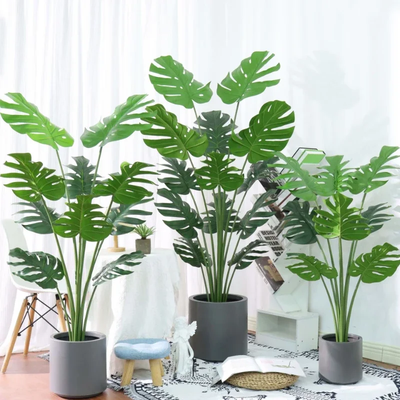 

Large Large Leaf Simulation Turtle Back Bamboo Bionic False Tree Green Plant Turtle Back Leaf False Flower Landscape Decoration