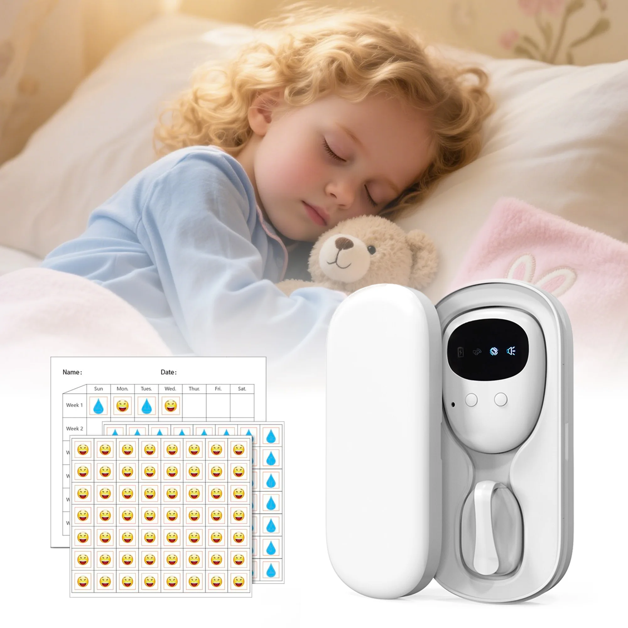 

Беспроводная сигнализация от ночного недержания с приемником для приучения детей к горшку и ухода за пожилыми людьми, радиус действия 10-20 м, вибрационное оповещение