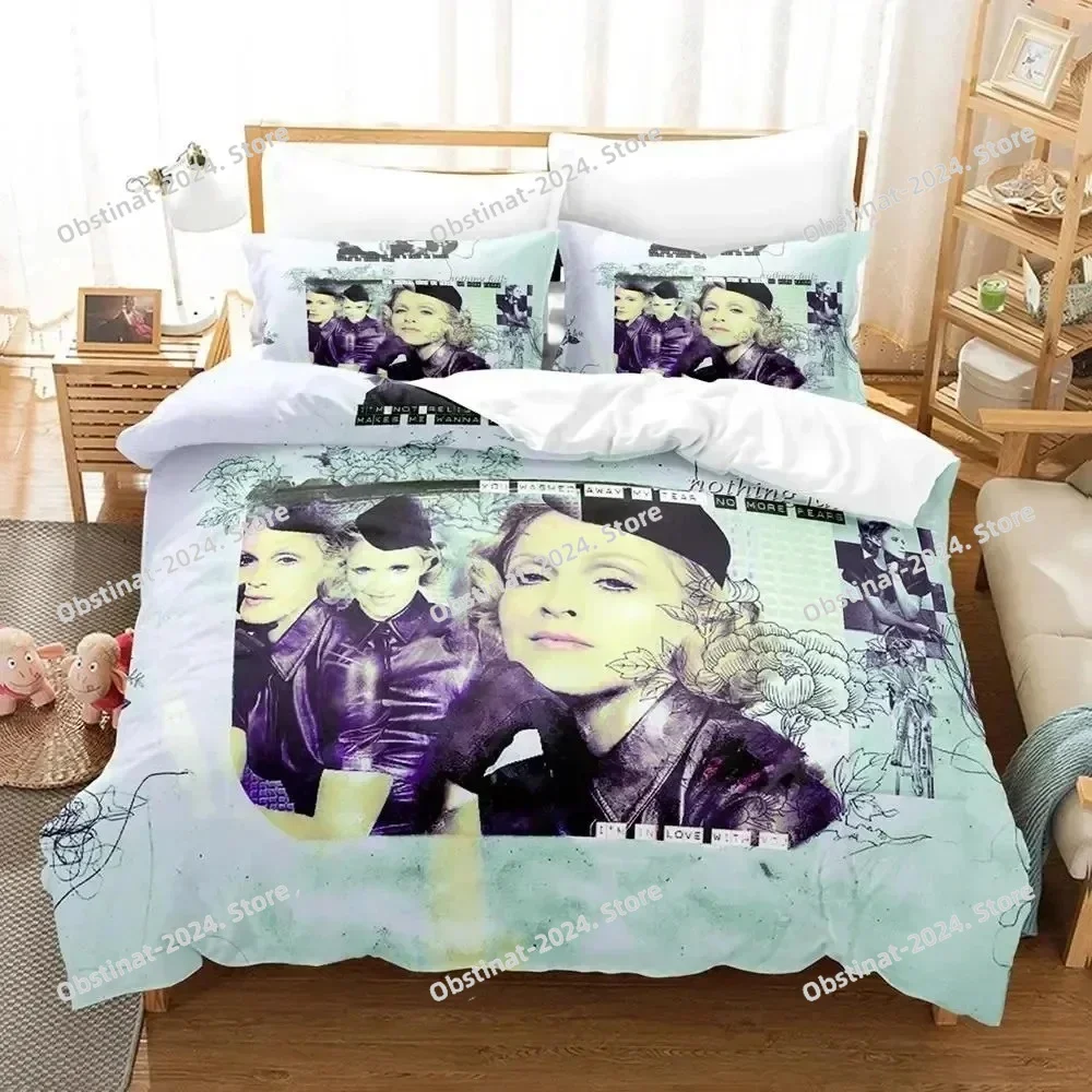 

3D Print Sexy Madonna Bedding Set Printed Duvet Cover Pillowcase Single Double Style Queen King Size Sets Boys Adult