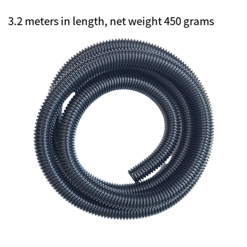 ASWUT-Industrial Grade Replacement Water Suction Hose For Powertec 70347 Wet Dry Vacuum Cleaner- Spring Retractable 3.2 Meter Ho