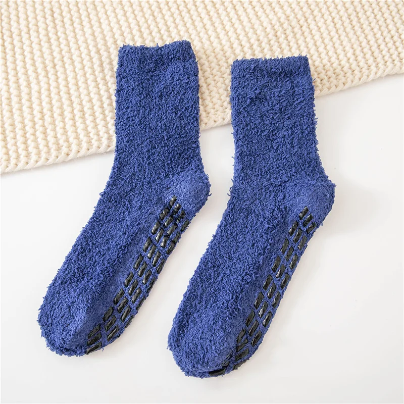 1Pair Of men\'s Plush Thickened Socks Plush Home Sleeping Socks Winter non-slip Socks men\'s Sleeping Socks