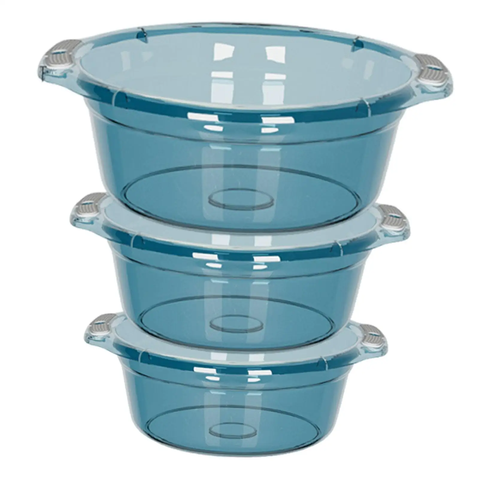 3Pcs Portable Dish Tub Dishpan for Washing Dishes Accs with Handle Laundry Basket Washing Baskets Bowl for Storaging Cleaning