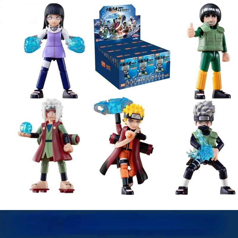 New Anime Naruto Jiraiya Kakashi Building Block Man 2nd Blind Box Fashion Personalized Desktop Ornament Children's Toy Gift