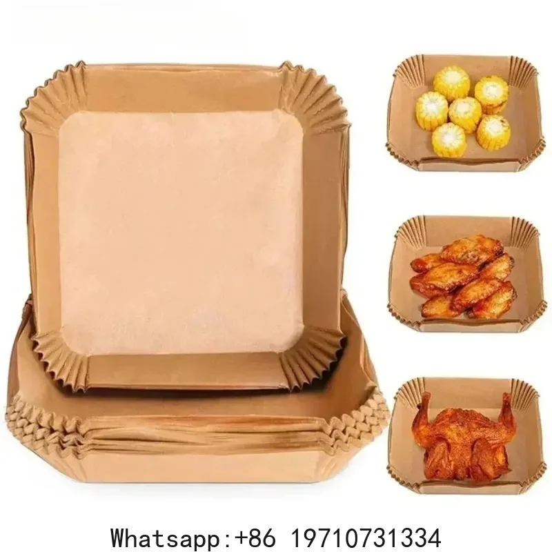50pcs Air Fryer Paper Cup Cake Mold Special Paper for Air Fryer Baking Oil-proof Oil-absorbing Paper for Household