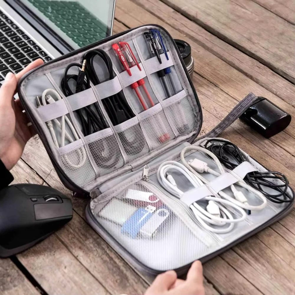 NNBILI Cable Storage Bags System Kit Case USB Charger Data phone Earphone Wire Pen Power Bank Digital Gadget Devices