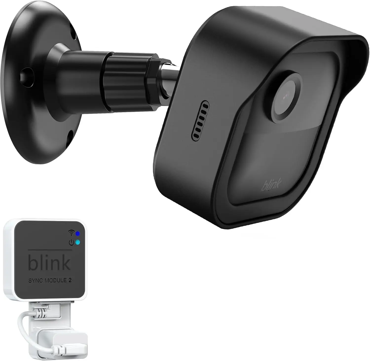 

Weatherproof Outdoor Camera Mount, 360° Adjustable Wall Mount for Blink Outdoor 4 & 3rd Gen, with Sync Module Holder, Black