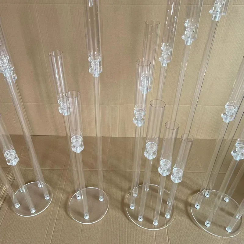 Clear Acrylic Candlesticks for Wedding Decoration, Centerpiece Candelabra, Candlesticks for Event Party