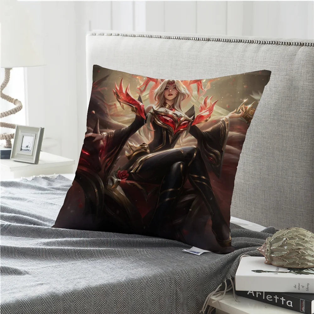 Game L-LOL Ahri Pillow Case Living Room Headboard Bedroom Office Cushion Cushion Sofa Nap Time