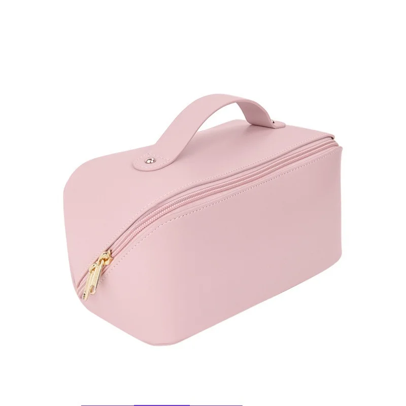 Borsa cosmetica in PU borsa per cosmetici portatile di grande capacità Senior Sense Ins custodia per risciacquo per lavaggio portatile da donna