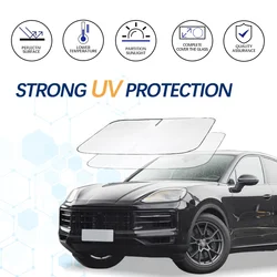 Windshield Sun Shade For Porsche Cayenne Coupe 955 958 957 Sunshade Sun Visor Protector Foldable Blocks UV Rays Keep Car Cooler