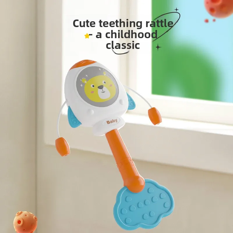 Hochet fusée amusant pour bébé, dentifrice pouvant morder, Puzzle d'éducation précoce, jouets apaisants, jouets pour nouveau-nés, exercice de compétences de Perception
