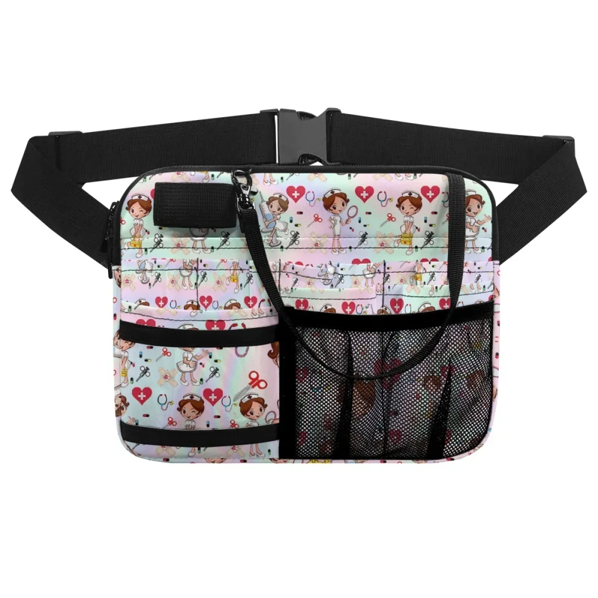 Multi Pockets Fanny Pack Health Care Nursing Organizer Belt Bags Medical Device Shoulder Waist Pouch Drop Ship Medical Pack New