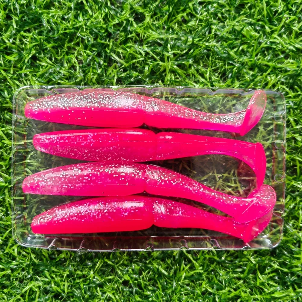 MUKUN 4 قطعة بايك الصيد إغراء 110 مللي متر 12 جرام سهلة شينر جودة Pesca سيليكون الطعم باس Leurre Souple لينة إغراء