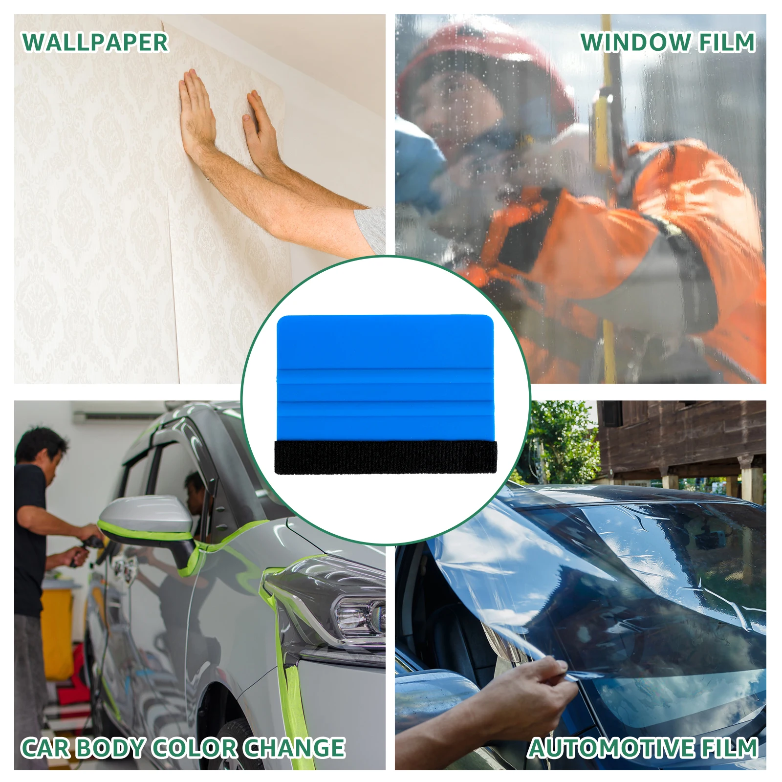 11Pcs Wallpaper Smoothing Tool Kit Reusable Wallpaper Tool Set Flexible Wall Paper Peal and Stick Tool with Seam Roller Tape image 6