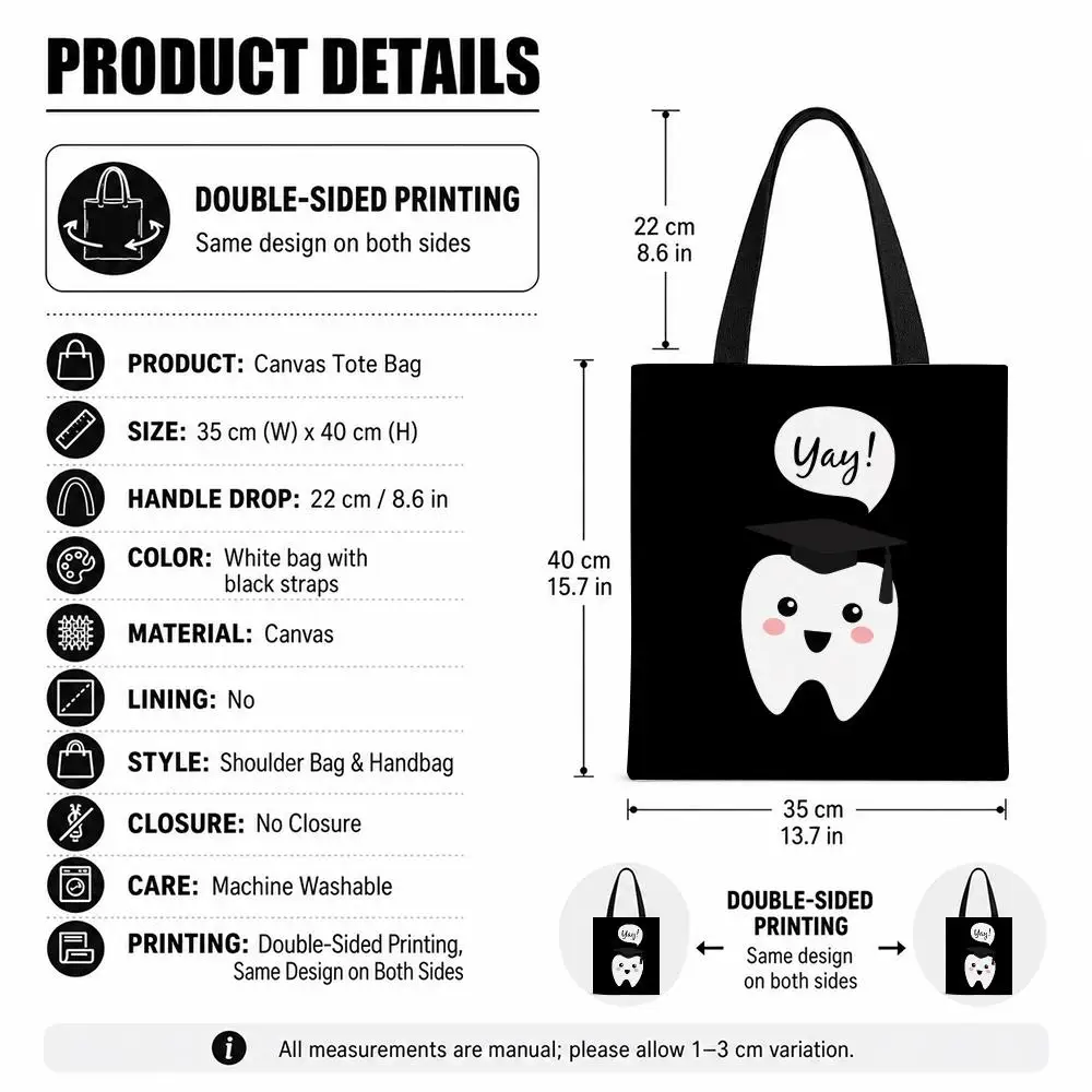 Profession Dentist Nurse Trendy Ladies Storage Bags Storage Bag Canvas Tote Bag Foldable Reusable Shopping gifts commuting