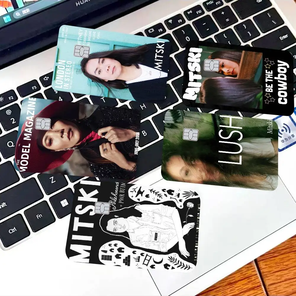 

Singer Mitski Anime Cartoon Bear Skin Sticker Film Tape Case For Big Credit Debit Card Front Side