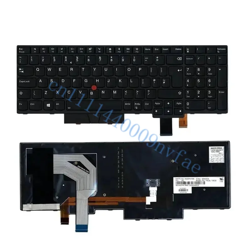 New For Lenovo ThinkPad T580 P52S Laptop Keyboard Internal UK English Backlight FRU:01HX247 01HX287 0.3