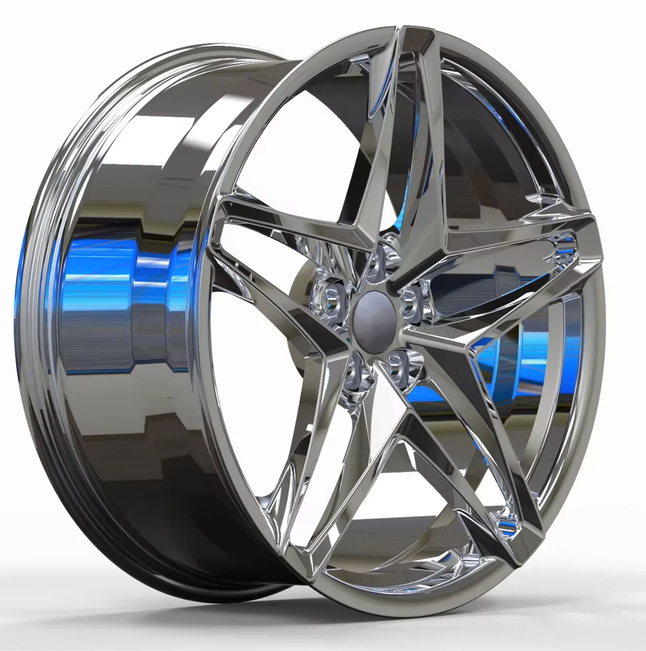 For Sport Racing Wheels 5x114.3 5x112 18 20 22 24 Inch Mirror Chrome Monoblock Forged Rims Passenger Car Wheels Audi Tesla BMW