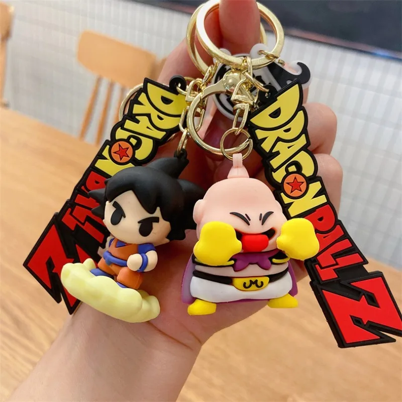 Dragon Ball Schlüsselanhänger, kreativer Goku und Vegeta Anhänger, Cartoon, hoher Ästhetikwert, modisches, personalisiertes Rucksack-Accessoire – Detail 2