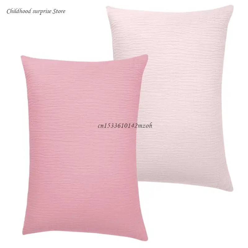 

2pcs Soft and Breathable Baby Pillow Cover Comfortable Pillow Case Rectangular Pillow Sleeve Protectors Dropship