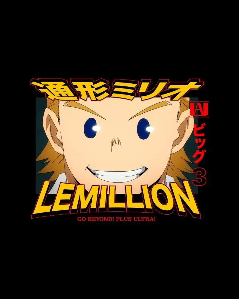 Mirio Togata Lemillion My Hero Academia Anime Mens Black Graphic Tee