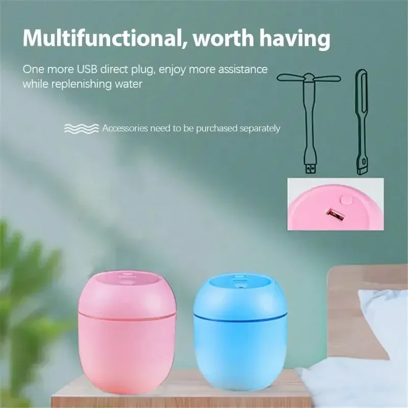 Mini Ultrasonic Air Humidifier LED Lamp USB Essential Oil Diffuser Car Purifier Aroma Anion Mist Maker With Romantic Ligh