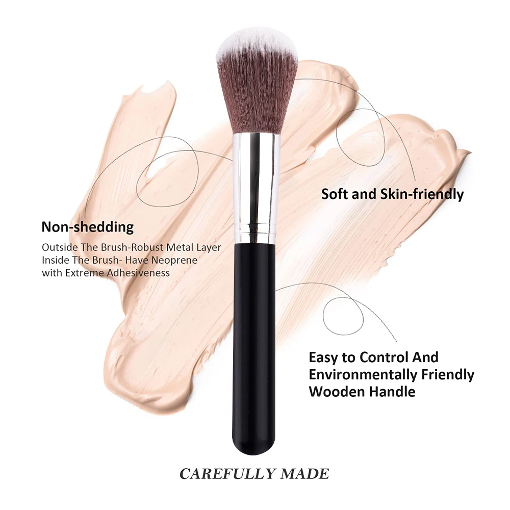 Juego de brochas de maquillaje de lujo, color negro, de alta calidad, 15 Uds., venta al por mayor, mango de madera, marca privada, base, brochas de maquillaje cosméticas