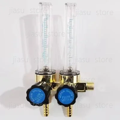 AR Flow Meter Dual Tube AR CO2 Universal Meter Pressure-relief Meter AR Flowmeter CO2 Double Tube Argon Pressure Reducer Switch