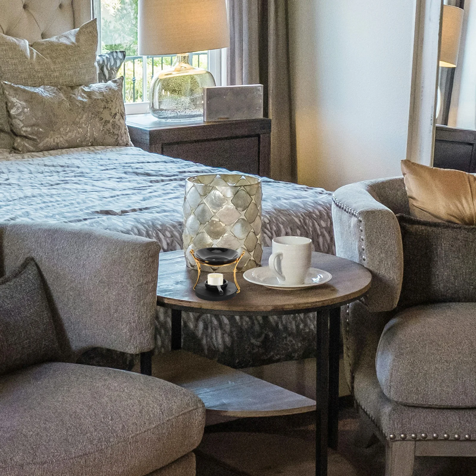 

1pc Ceramic Aroma Oil Burner Wax Melt Warmer For Essential Diffuser Home Decor Tealight Holder Aromatherapy Furnace