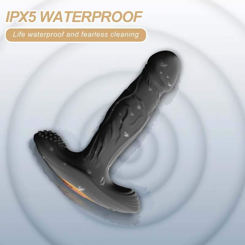 男性用前立腺刺激アナルバイブレーター 大人用マッサージ機 伸縮式ディルド ワイヤレスバットプラグ ゲイ向けセックストイ 大人向けセックスグッズ