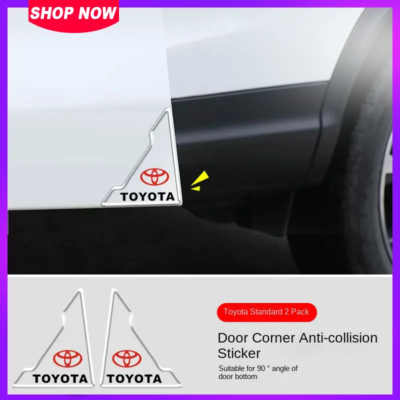 Car Door Corner Anti-collision Sticker Ding Prevention Pads Edge Protector Trim For Toyota C-hr Prado Rav4 Yaris Hilux Prius