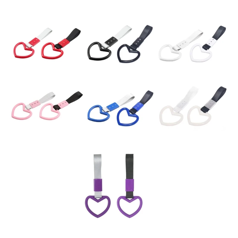 D5BE ABS Heart Anti Static Strap Tow Strap For Vehicle Bumper Safety Alerts