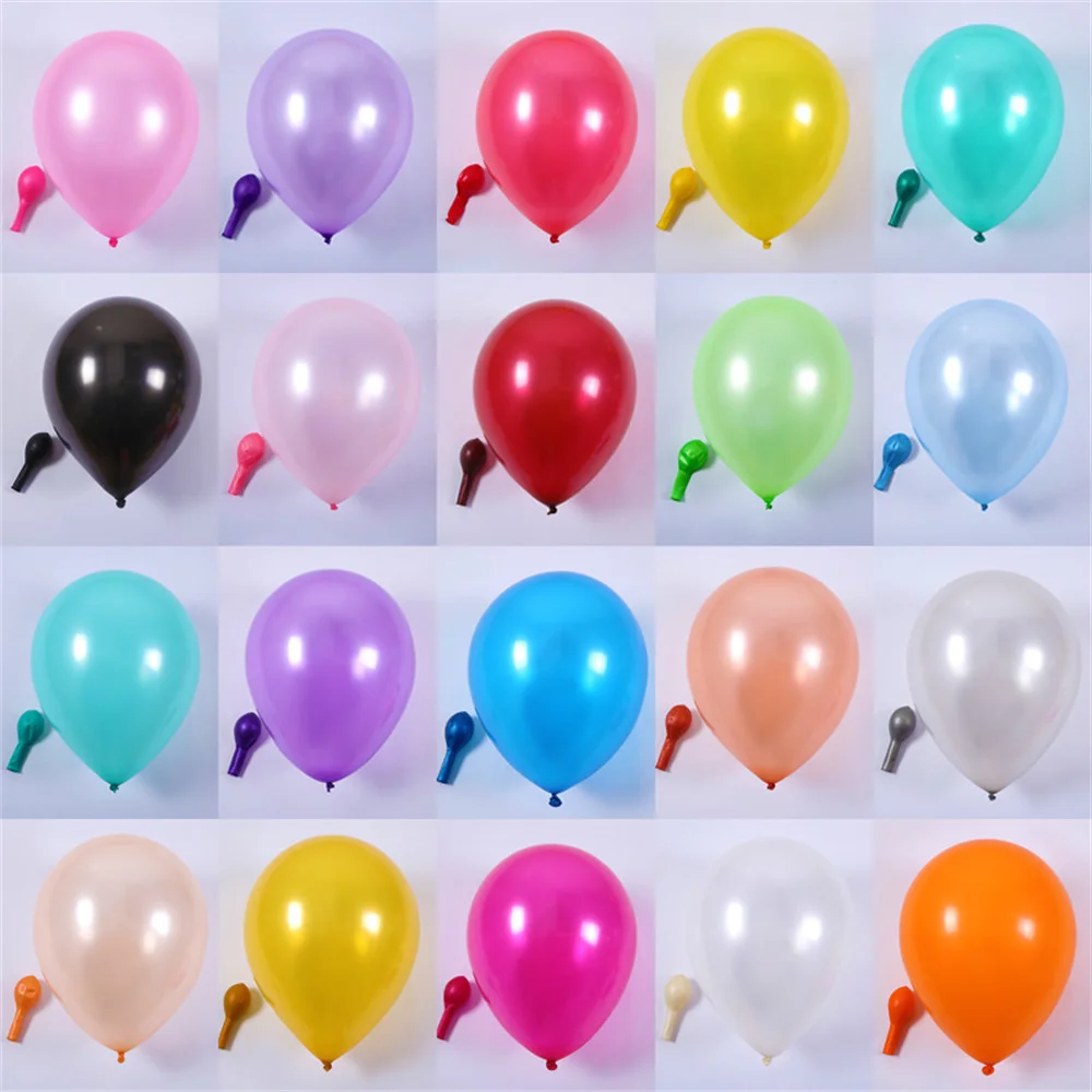 

10/20/30pcs 10/12 inch Glossy Pearl Latex Balloons Birthday Party Wedding Colorful Inflatable Decor Ballon Kids Toys Air Balls