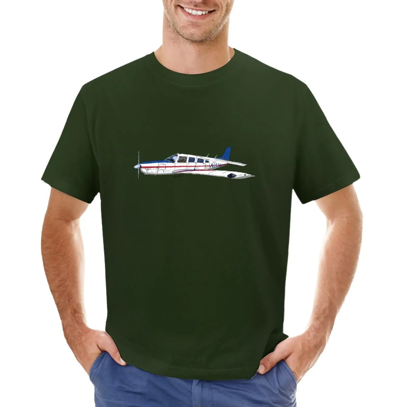 

Piper Saratoga N23AL T-Shirt vintage plus sizes graphics fitted t shirts for men