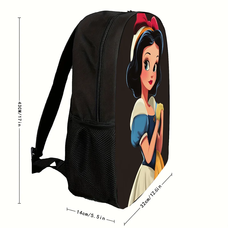 1pc Snow White printed backpack, student backpack, gift, suitable for daily commuting use