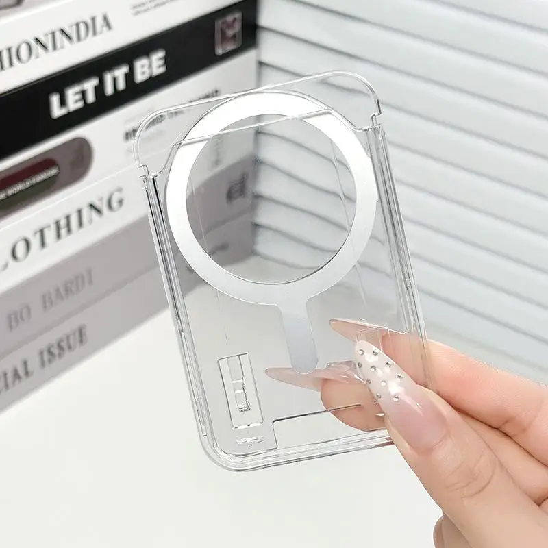 Hot Transparent Acrylic Magnetic Wallet/card Holder With Photo Pocket, Compatible, Magnetic Card Holder, Phone Case Accessor