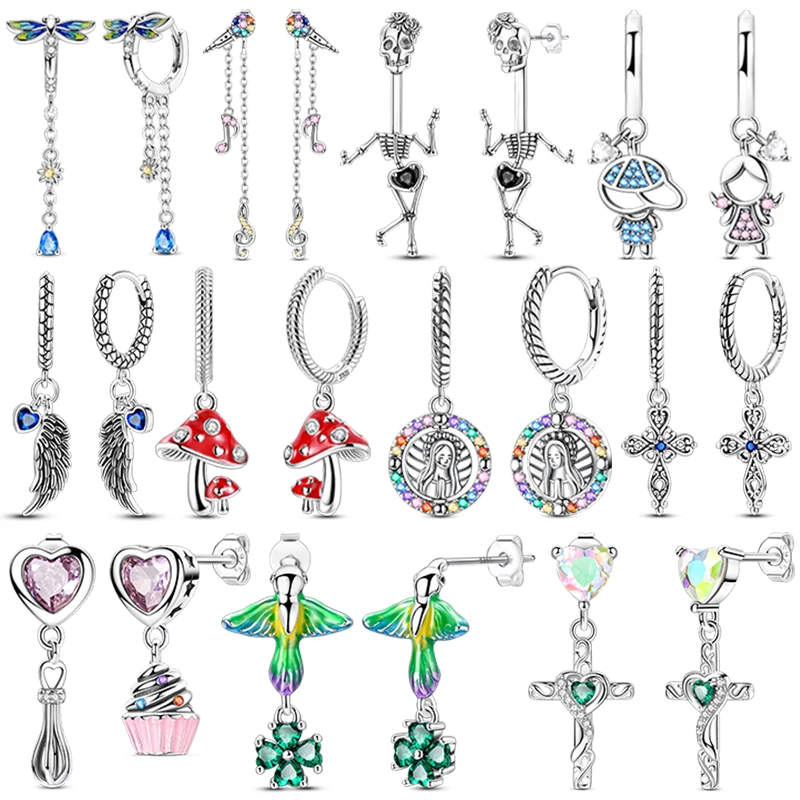 

Оригинальные серьги из серебра 925 пробы, светящиеся висячие серьги-кольца со светлячком, серьги-гвоздики, зеленый циркон, изготовление ювелирных изделий для женщин и девочек, вечерние