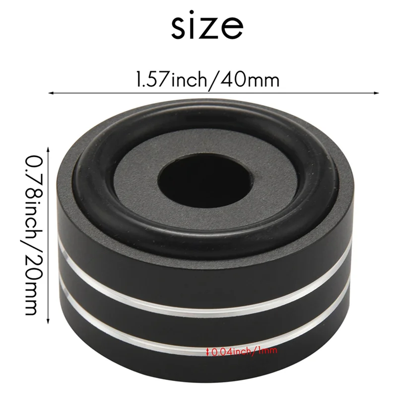 12 個 40X20mm アルミニウム Hifi AMP スピーカー分離スタンド ターンテーブル DAC フィートパッド-VVNB