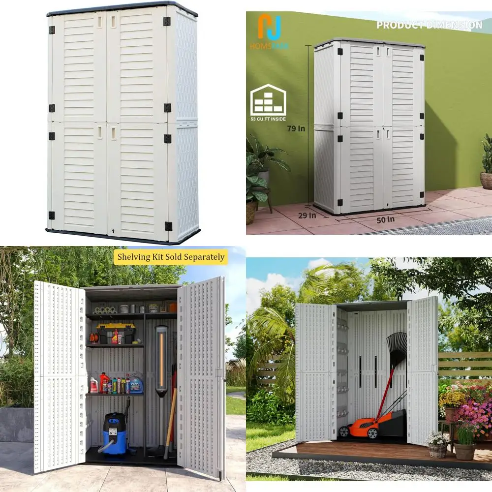 

Устойчивый к атмосферным воздействиям шкаф для хранения на открытом воздухе от HOMSPARK: универсальное решение для хранения вещей на заднем дворе и внутреннем дворике