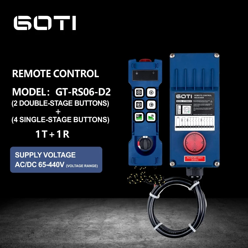 GOTI GT-RS02 GT-RS04 GT-RS06 GT-RS08 Crane Remote Control One Speed Switch Double Speed Remote Control Russia Spain Warehouse