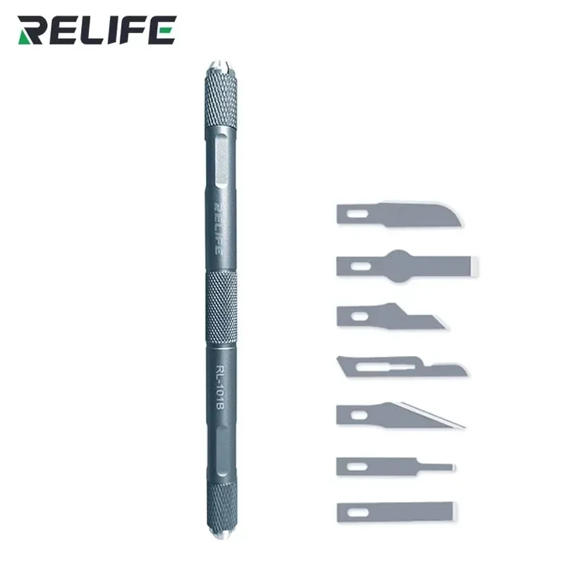 RELIFE RL-101B 8-in-1 Knife Set for Mobile Phone Mainboard BGA PCB Chip IC Repair Degumming Spade Scraper Repair Tool